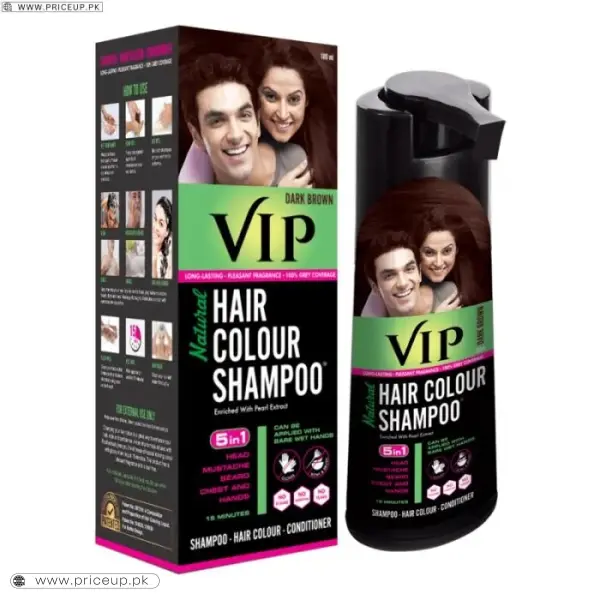 VIP Hair Colour Shampoo 180 ml Dark Brown